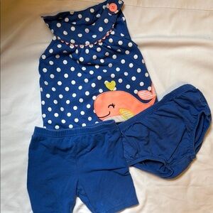 Carter's Navy Polka Dot shirt/pants combo